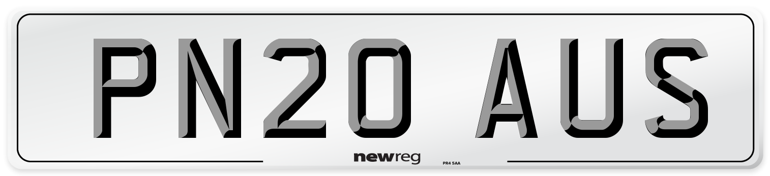 PN20 AUS Number Plate from New Reg